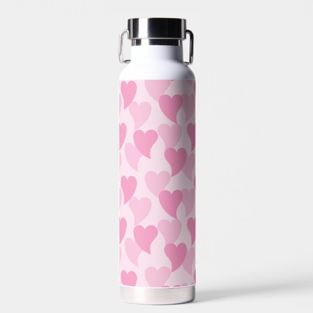 Bouteille D'eau Bons Coeurs Motif sans couture (Avant)