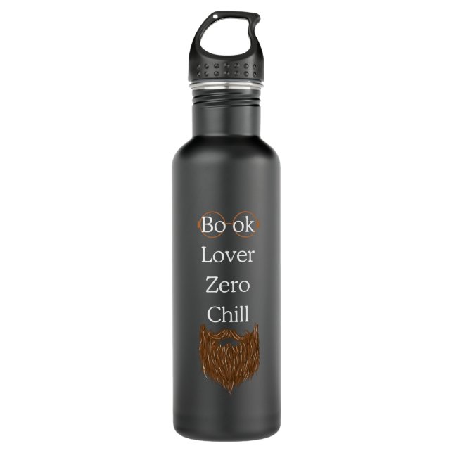Bouteille D'eau Book Lover Zero Chill Black Water Bottle (Devant)