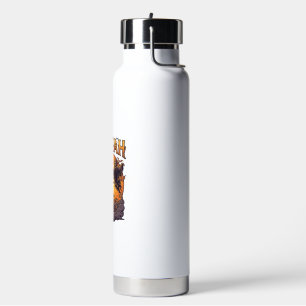 Bouteille D'eau Booyah Halloween Citrouille Faucheuse Lune Orange_