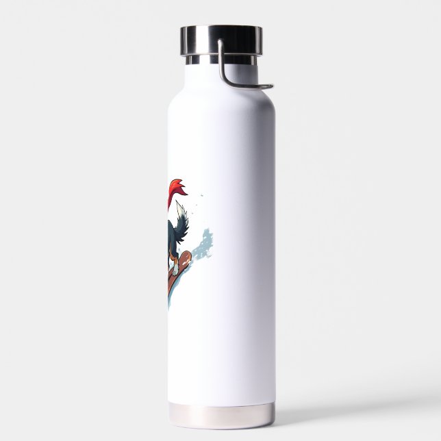 Bouteille D'eau Border Collie Snowboardeur (Gauche)