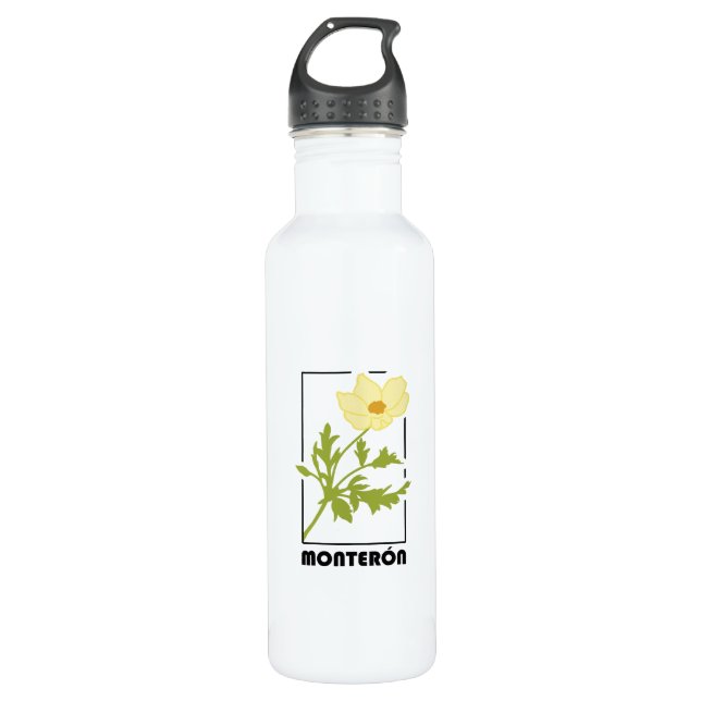Bouteille D'eau Botella de acero estampado de flor Monterón (Devant)