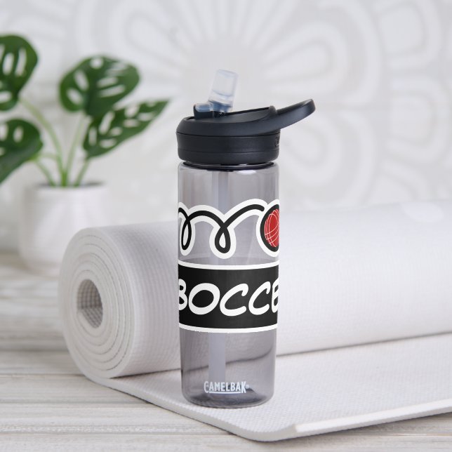 Bouteille D'eau Boule de bocce personnalisée avec nom (Yoga)