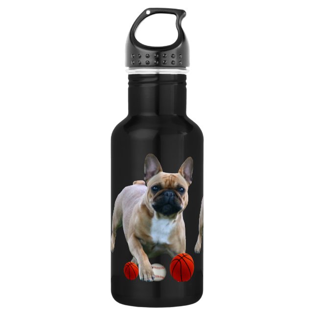 Bouteille D'eau Bouledogue français saut  (Devant)