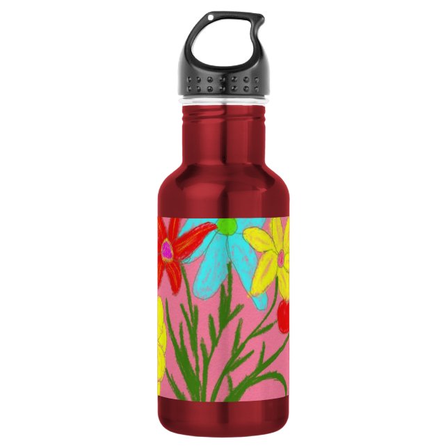 Bouteille D'eau Bouquet printanier (Devant)