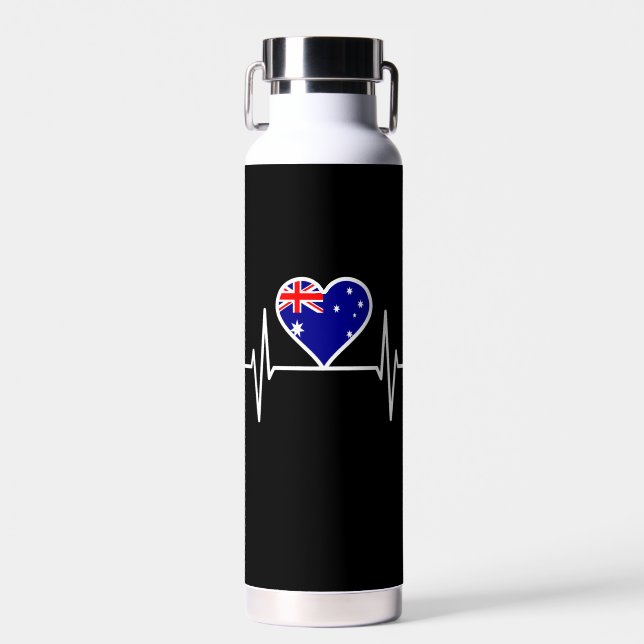 Bouteille D'eau Bouton du drapeau australien (Avant)