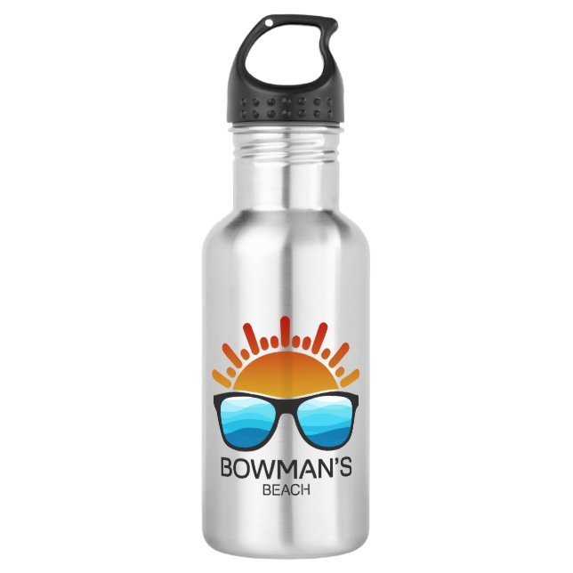 Bouteille D'eau Bowman's Beach Floride Lunettes de soleil (Devant)