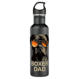 Bouteille D'eau Boxer Papa Chien Propriétaire Cadeau Funny Boxer A