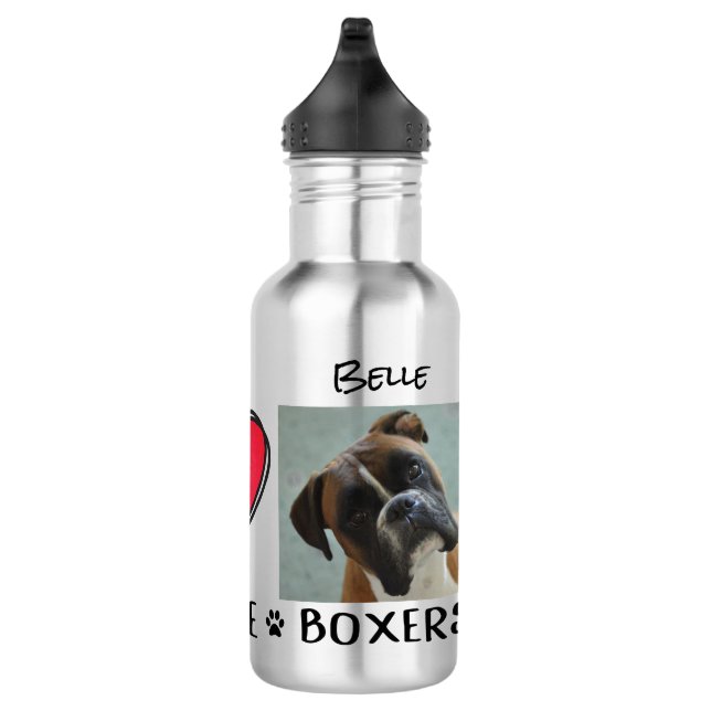 Bouteille d'eau Boxer pour les amoureux des chiens (Droite)