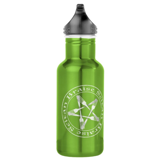 Bouteille D'eau Braise Seitan Vegan Pentagram (light version) (Droite)