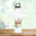 Bouteille D'eau Bride florale flush<br><div class="desc">Plusieurs couleurs sont disponibles. Personnalisez avec votre nom ou votre titre.</div>