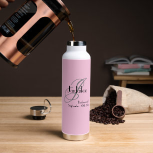 Bouteille D'eau Bridesmaid Merci Cool cadeau Monogramme mignon ros
