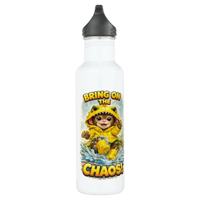 Bouteille D'eau Bring on the Chaos Cute Dino Water Bottle (Droite)