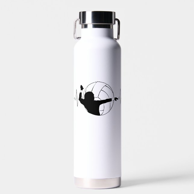 Bouteille D'eau Brise-coeur de volleyball (Avant)