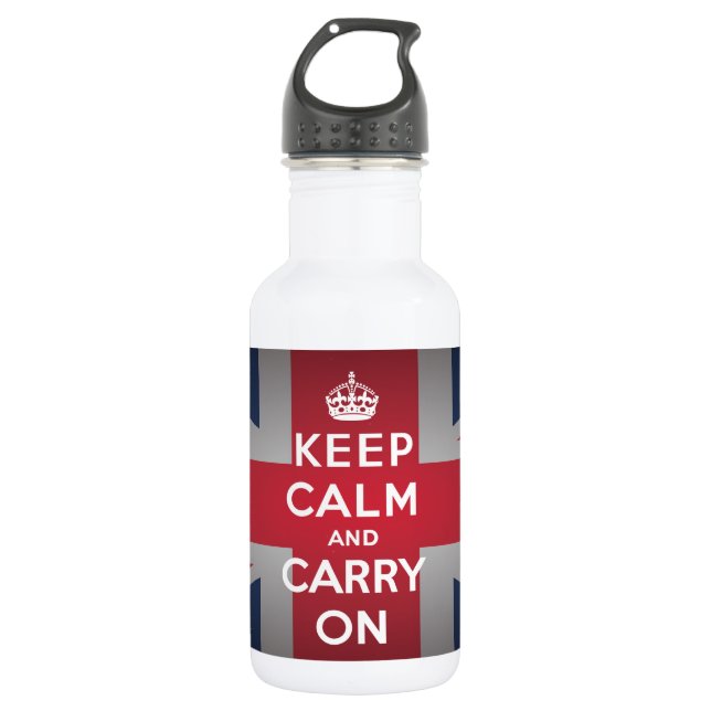 Bouteille D'eau British Keep Calm Carry 32. oz. (Devant)