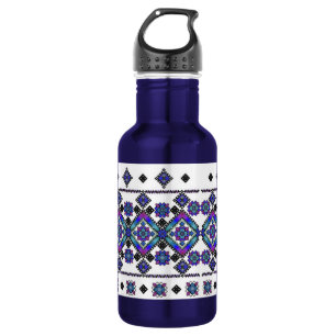 Bouteille D'eau Broderie bleue