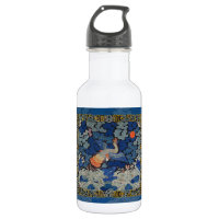Broderie chinoise bleu d'oiseau Vintage