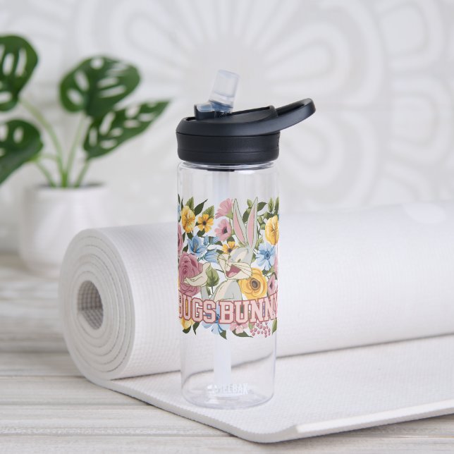 Bouteille D'eau Broderie graphique florale de BUGS BUNNY™ (Yoga)