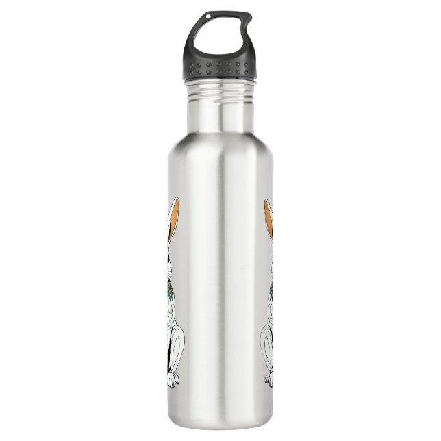 Bouteille D'eau BunnySip – Cute Rabbit Design Water Bottle (Devant)