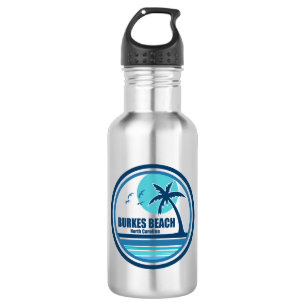 Bouteille D'eau Burkes Beach Caroline du Sud Palm Tree Birds