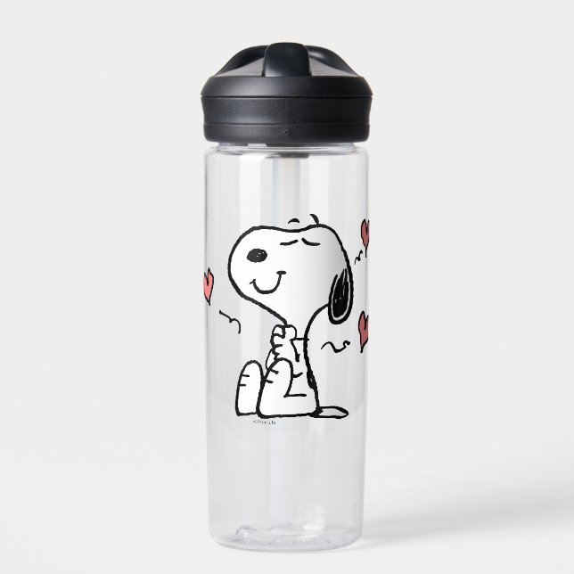 Bouteille D'eau cacahuètes | Coeurs de snoopy (Extérieur)