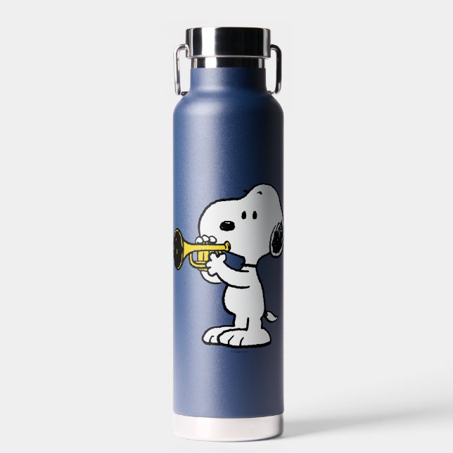 Bouteille D'eau cacahuètes | Joueur de trompette Snoopy (Avant)