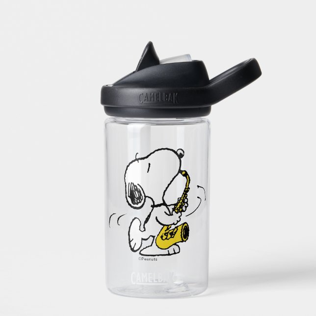 Bouteille D'eau cacahuètes | Lecteur Snoopy Saxophone (Gauche)