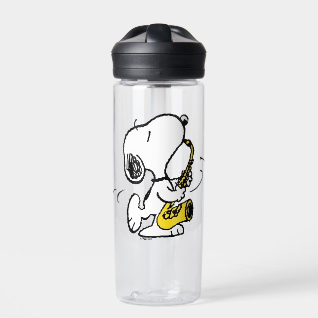 Bouteille D'eau cacahuètes | Lecteur Snoopy Saxophone (Extérieur)