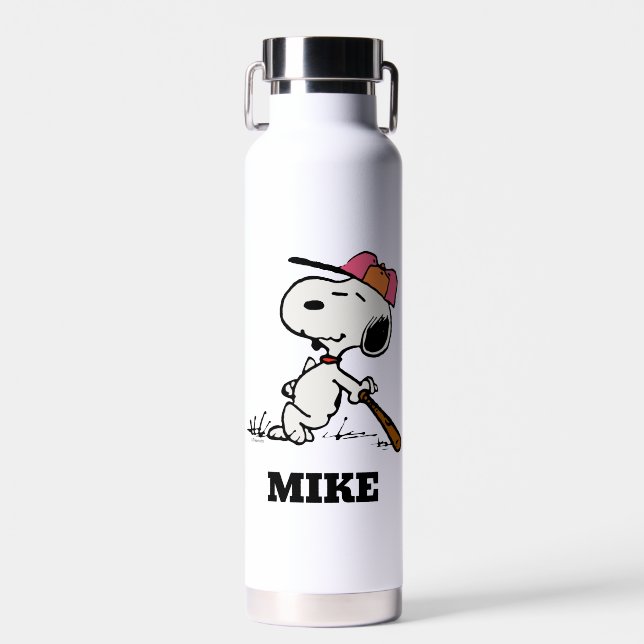 Bouteille D'eau cacahuètes | Snoopy at Bat (Avant)