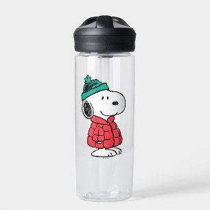 Bouteille D'eau cacahuètes Snoopy Chat d'hiver et Casquette