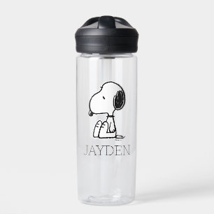 Bouteille D'eau cacahuètes Snoopy En Bas Ajouter Votre Nom