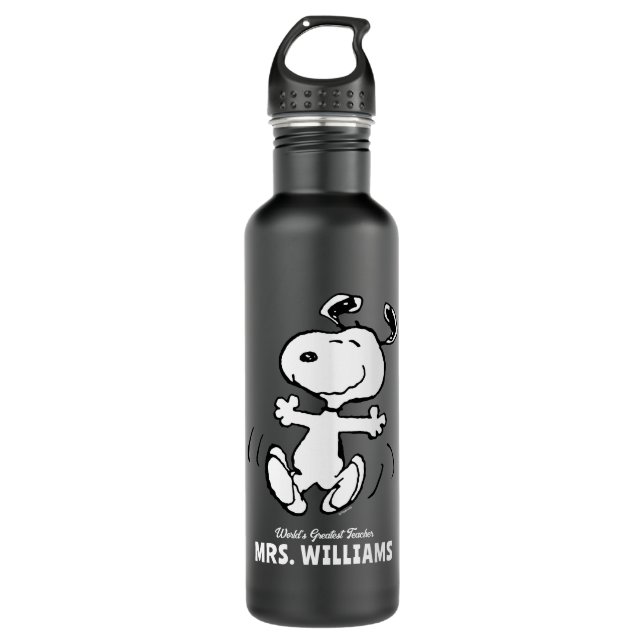 Bouteille D'eau cacahuètes | Snoopy Grand Enseignant Personnalisé (Devant)