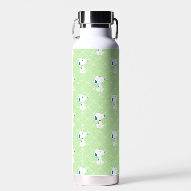 Bouteille D'eau cacahuètes | Snoopy Green Deco Dreams Motif (Avant)