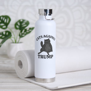 Bouteille D'eau Cadeau de café drôle de chat politique anti-Trump