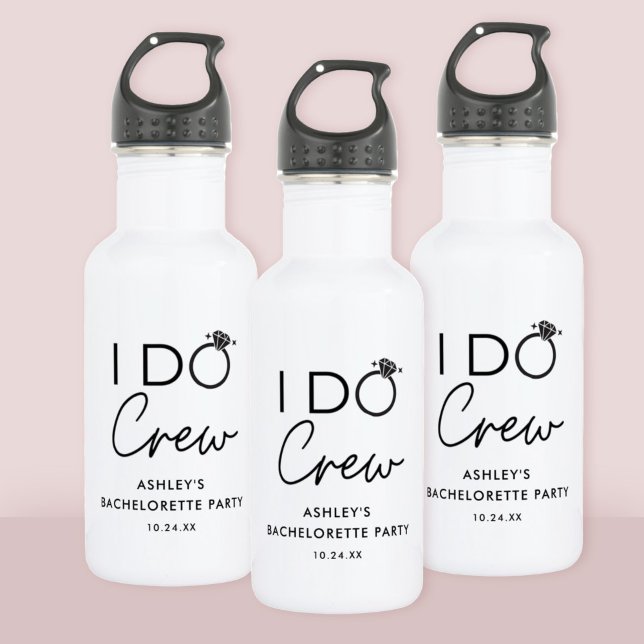 Bouteille D'eau Cadeau de fête de mariage pour l'équipe 'I Do Crew (Créateur téléchargé)