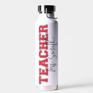 Bouteille D'eau Cadeau de reconnaissance de professeur nom personn