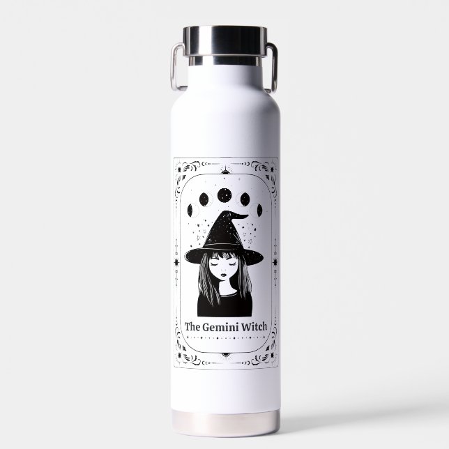 Bouteille D'eau Cadeau de Tarot du Zodiaque Céleste Astrologie Per (Avant)