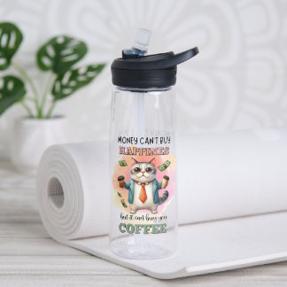 Bouteille D'eau Cadeau drôle pour amateur de chats : L'argent ne p