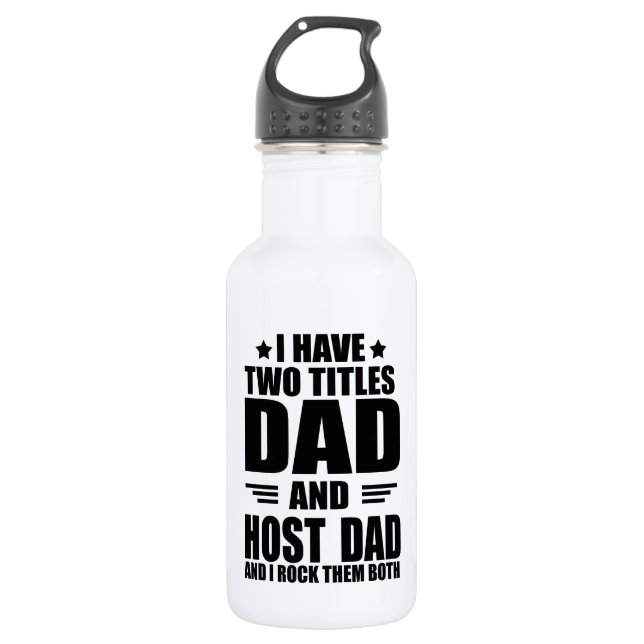 Bouteille D'eau Cadeau drôle pour papa hôte (Devant)