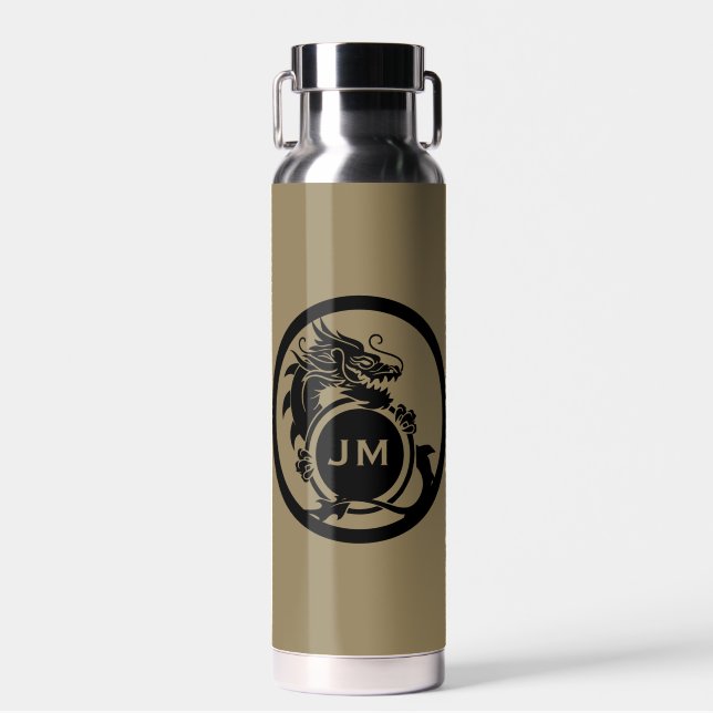 Bouteille D'eau Cadeau initial de golfeur de nouveauté de dragon (Avant)