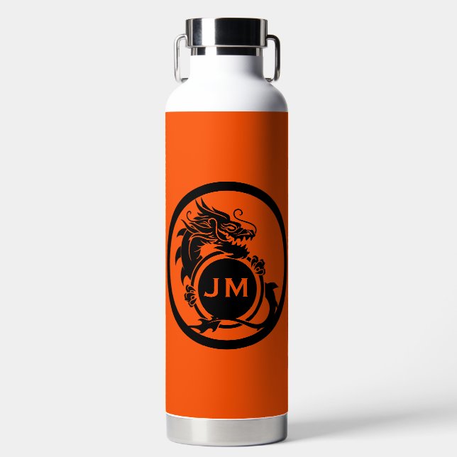 Bouteille D'eau Cadeau initial golfeur nouveauté dragon (Avant)