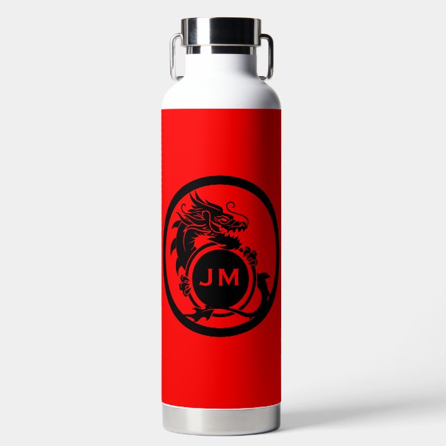Bouteille D'eau Cadeau initial golfeur nouveauté dragon (Avant)