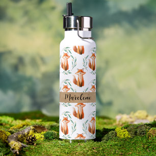 Bouteille D'eau Cadeau personnalisé de renard de la forêt pour les