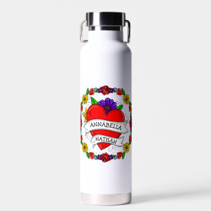 Bouteille D'eau Cadeau romantique à deux Art du style tatouage