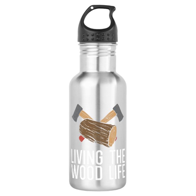 Bouteille D'eau Cadeau Woodworker Woodworking (Devant)