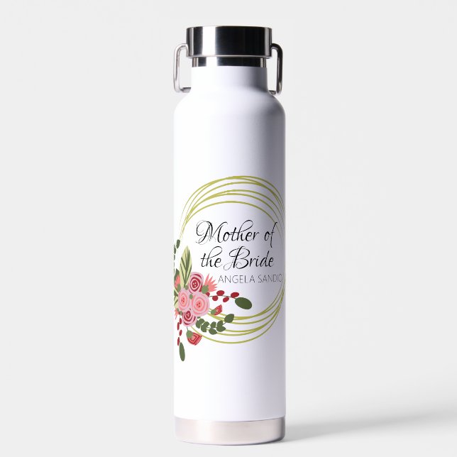 Bouteille D'eau Cadeaux de mariage floraux pour belle-mère Maman (Avant)