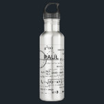 Bouteille D'eau Cadeaux de physique personnalisés pour les physici<br><div class="desc">Vous n'êtes pas sûr de savoir ce qu'il vous faut pour le fan de physique de votre vie ? C'est une idée géniale avec un design cool de diagrammes et de formules de physique soignées avec un espace pour votre personnalisation. Ajoutez nom/initiales/monogrammes ou supprimez si vous le souhaitez ou cliquez...</div>