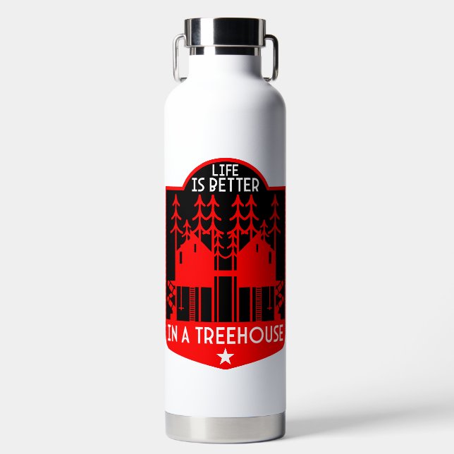 Bouteille D'eau Cadeaux Et Vêtements De Playhouse Treehouse (Avant)