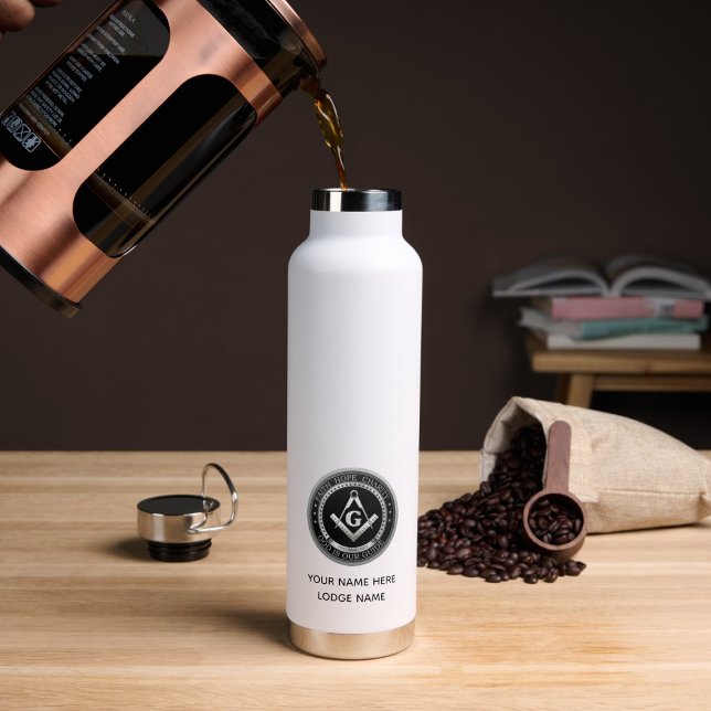 Bouteille D'eau Cadeaux uniques Freemason | Isolé personnalisé (Créateur téléchargé)