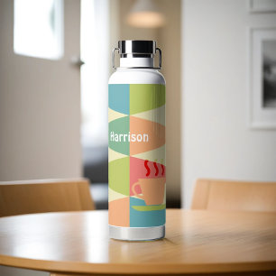 Bouteille D'eau Café moderne du milieu du siècle Personnalisé