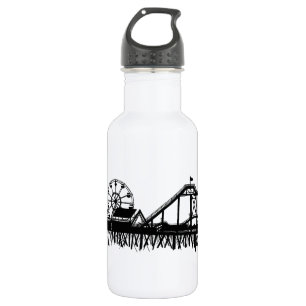 Bouteille D'eau California Père Noël Monica CA Pier Beach Ferris W